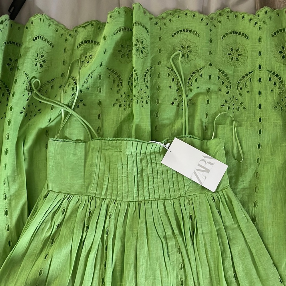 NWT Lime Green spaghetti straps Maxi Dress.